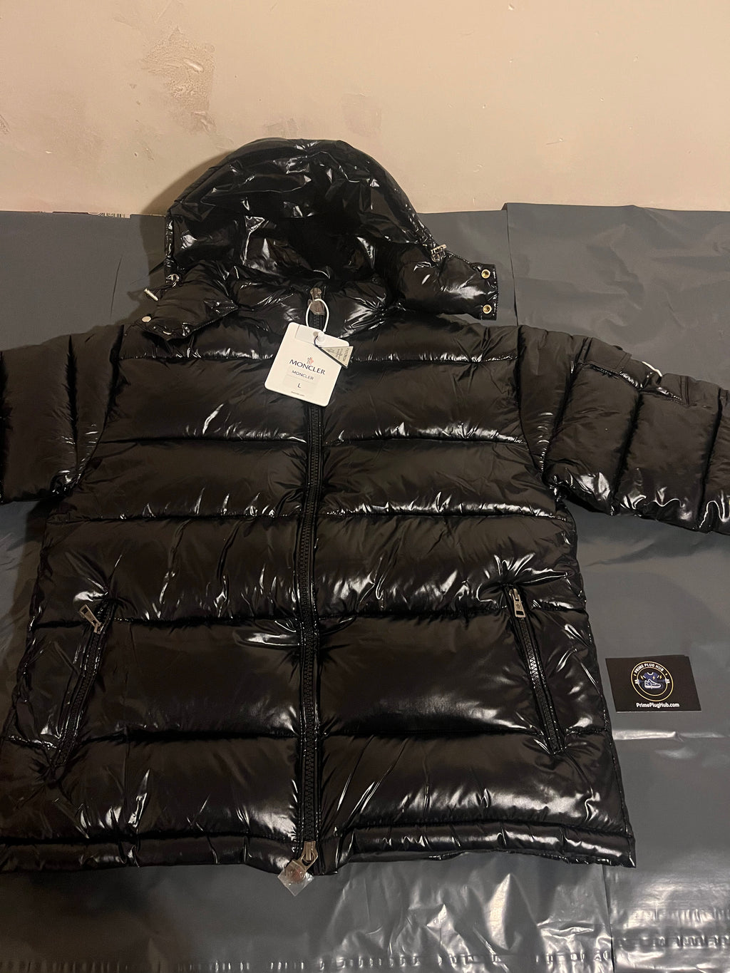 Black puffer jacket