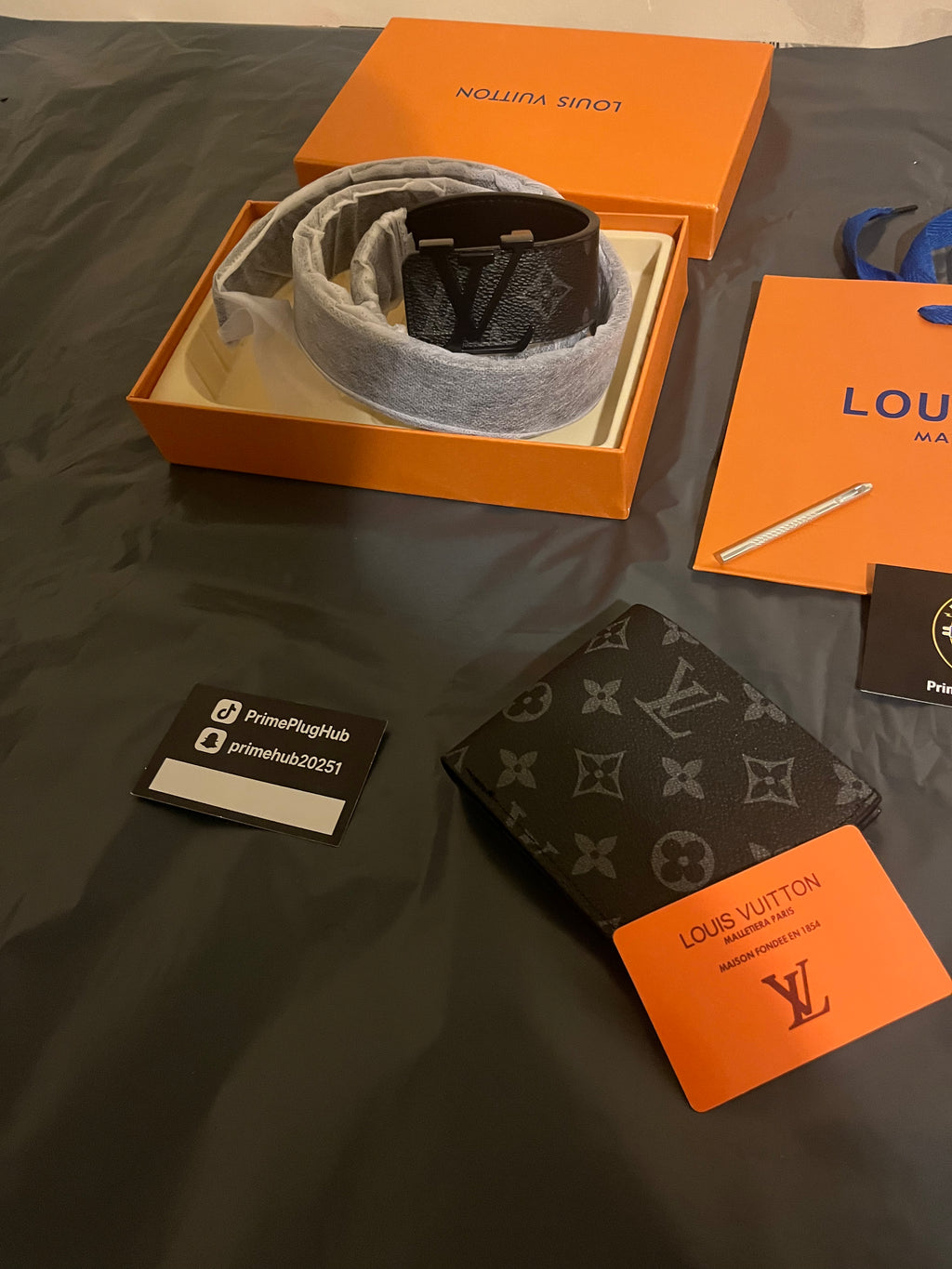 Black wallet&belt with box