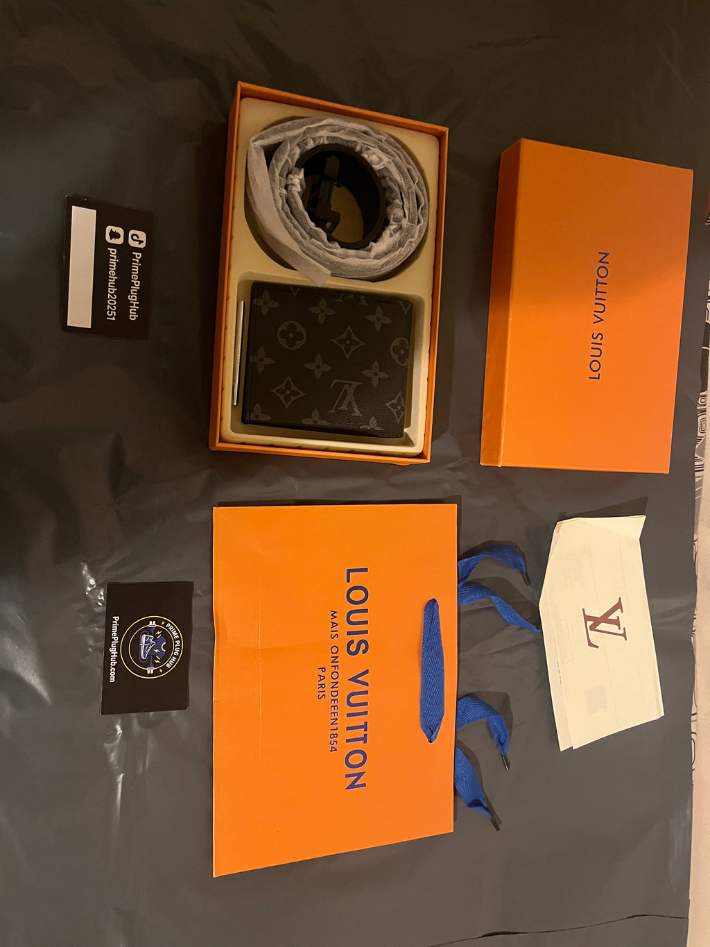 Black wallet&belt with box